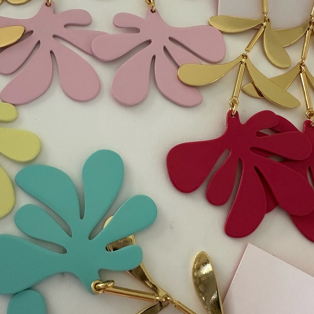 Kate spade long Flower botanical garden linear Earrings - Picture 10 of 11